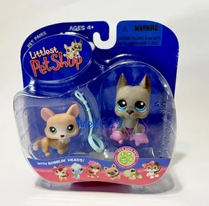 Pares de mascotas Littlest Pet Shop #183 Corgi y #184 gran perro danés - Imagen 1 de 5