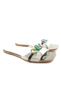 KAMOA Sandalias cómodas Mujeres Sandalias Talla EU 36 color plata look casual - Imagen 1 de 5