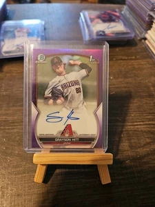 2023 Bowman Chrome Draft First Bowman Grayson Hitt Autograph Purple /250 - Picture 1 of 2