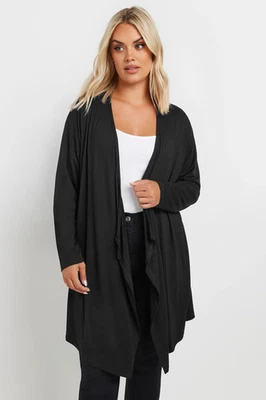 YOURS Curve Plus Size Waterfall Jersey Cardigan - Image 1 of 4
