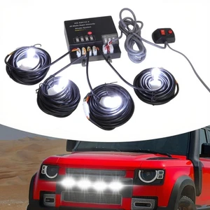 Strobe Lighting System Kit 4 HID Bulbs Hide Away Hazard Emergency Warning Light - Picture 1 of 13
