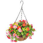  Outdoor Summer Decor Wreath Hanging Basket Garland Artificial Flower
