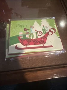 Four 6 Packs Of Holiday Blank Cards & Envelopes Jolly Holiday Happy Holidays New - Picture 1 of 3