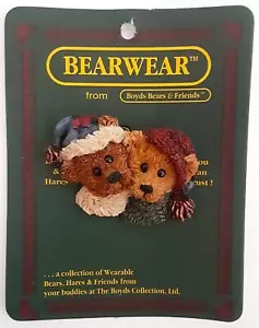 Boyds Bears and Friends Bearwear Pin - EDMUND & BAILEY...CAROLLING New - Picture 1 of 1