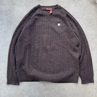 Suéter de malha Y2K Old Money Foca Wear cordeiros lã cabo (XL) - Imagem 1 de 4