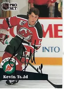 KEVIN TODD FIRMADO 1991-92 PROSET #548 - NUEVA JERSEY DEVILS - Imagen 1 de 1