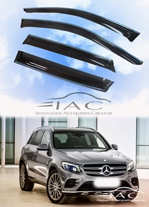 Chrome Trim Window Visor Guard Vent Deflector For Mercedes-Benz GLC Class 16-22 - Picture 1 of 8