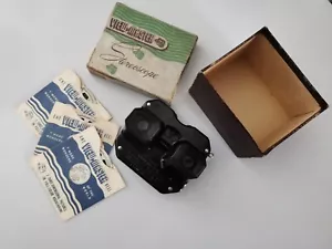 Vintage View Master Stereoscope & Box With 3 Slidereels (Bakelite?) - WB1 - Picture 1 of 5