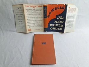 1940 "The New World Order", H.G. Wells, 1st American Ed. w. Dustjacket - Picture 1 of 15