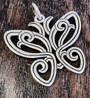 James Avery Retired HUGE Butterfly Pendant Sterling Silver with JA/Box and Pouch