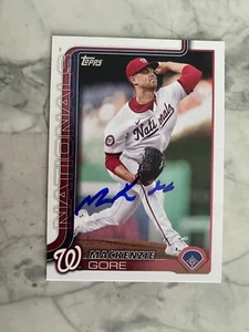 Mackenzie Gore Signed 2025 Topps Washington Nationals MLB Trading Card & COA - Picture 1 of 2
