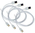3X USB Type C Câble de Données Usb-C Chargeur en Blanc pour Emporia Smart 3