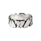 Retro Adjustable Opening Mori Heart Shaped Rock Texture Ring for Woman and M ❤D2