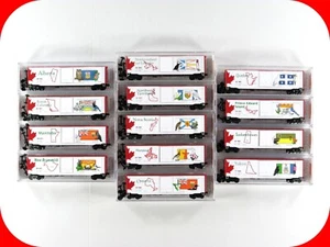 N Scale **CANADIAN 13 PROVINCE & TERRITORY** Full Box Car Set - Micro Trains - Picture 1 of 14