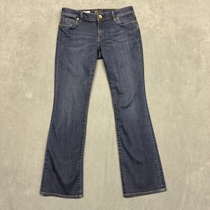 Kut From The Kloth Farrah Baby Bootcut Jeans Womens 6 Dark Wash Stretch Denim - Picture 1 of 11