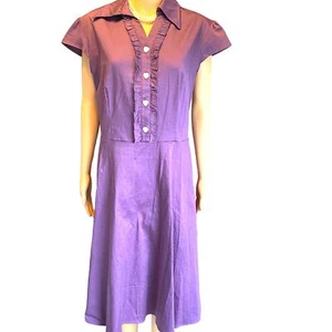 Retro Vintage Wedtrend Cocktail Dress Fit & Flare Women XL Stretch NWOT Purple - Picture 1 of 7