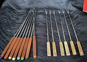 Vintage Fred Roberts Co. Edelstahl 2 Sets mit 15 Fonduegabeln - ohne Ständer - Bild 1 von 7