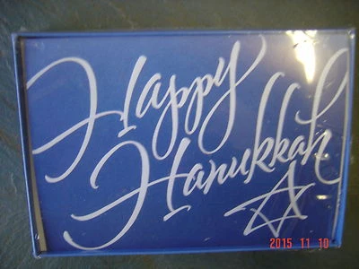 18 CT Hanukkah CARDS Star of David Judaica Holiday Card Multi Color Blue - Image 1 of 2