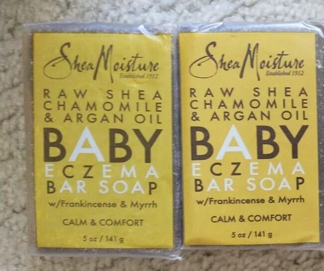 Pack 2 Shea Moisture Raw Shea Chamomile & Argan Oil Baby Eczema Bar Soap 5 oz - Image 1 of 3