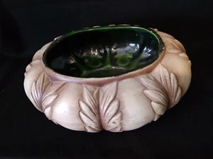Vintage California Pottery FL-2 Cream, Tan and Green Planter 1950s - Picture 1 of 7