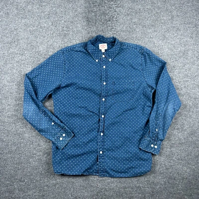 Brooks Brothers Shirt Adult XL Blue Geometric Long Sleeve Button Up Mens - Image 1 of 4