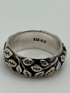 Pandora Sterling Silver Tree of Life Leaf Design Band Ring Size 5.75 - Picture 1 of 9