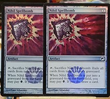 2x FOIL Nihil Spellbomb MTG lightly played Scars of Mirrodin