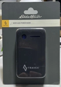 Eddie Bauer Travex Black 6600mAh Power Bank NEW For MP4/iPhone/iPad/Tablets - Picture 1 of 4