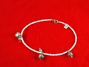 NEW Beaded bracelet with Rose charm and bells HANDMADE IN THE PHILIPPINES - Picture 1 of 7