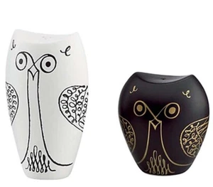 Juego de coctelera de sal y pimienta Kate Spade Lenox OWL Woodland Park blanco y negro nuevo - Imagen 1 de 2