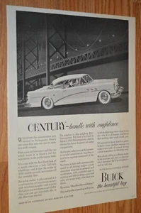1954 BUICK CENTURY ORIGINAL VINTAGE ADVERTISEMENT PRINT AD 54 - Picture 1 of 1