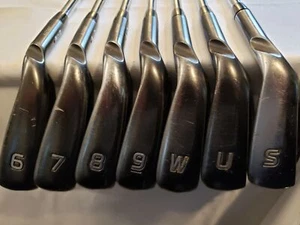 Used Ping G710 Black Iron Set (6-PW, UW, SW) 7 Irons - AWT 2.0 - Regular - RH - Picture 1 of 10