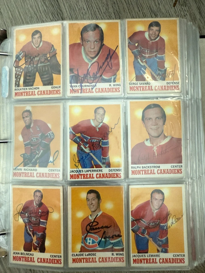 1970's OPC O-PEE-CHEE Topps Montreal Canadiens Signed Hockey Cards - Image 1 of 4
