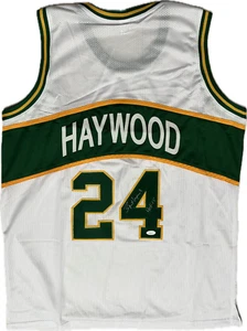 Spencer Haywood Custom Seattle Autographed Basketball Jersey (PIA/JSA) - Picture 1 of 3