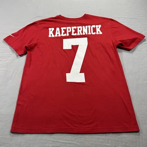 Nike San Francisco 49ERS Kaepernick Shirt Mens Large Red Super Bowl XLVII Tee - Picture 1 of 9