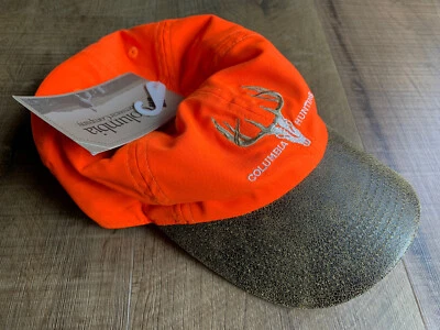 COLUMBIA - Widgeon II Cap - Blaze Orange - Deer Hunting - Vintage - Deadstock - Image 1 of 3
