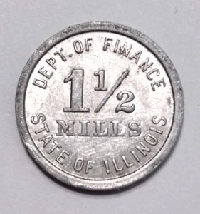 State of Illinois 1-1/2 Mills Sales Tax Token - Bild 1 von 2