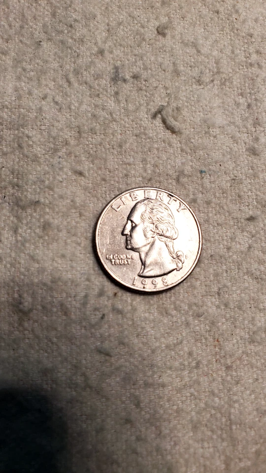 Rare 1998-P Washington Quarter with Doubled Die Obverse (DDO) Error, "IN COD WE  - Image 1 of 4