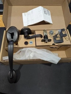 NEW SCHLAGE FE285 PLYMOUTH HANDLESET W/ INTERIOR FLAIR LH LEVER 716 AGED BRONZE - Picture 1 of 2