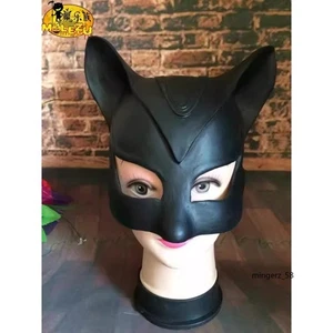 Cat Women Face Latex Mask Cosplay Batman Catwomen Costume Props Halloween Party - Picture 1 of 11