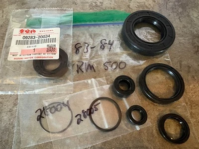 Conjunto completo de vedações de motor Suzuki RM500 1983 1984 vedação de eixo de manivela com O-rings - Imagem 1 de 3