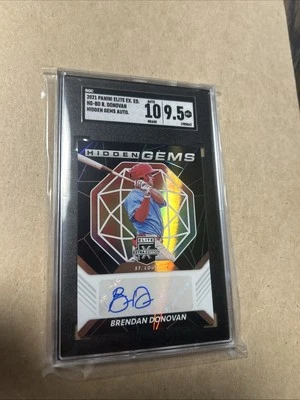2021 PANINI ELITE EX ED HIDDEN GEMS, AUTO, BRENDAN DONOVAN, RC, SGC 9.5 Auto 10! - Image 1 of 2
