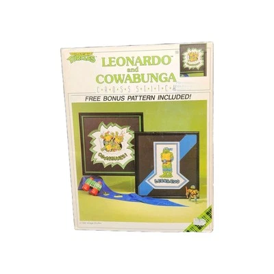 Teenage Mutant Ninja Turtles Leonardo Cowabunga Cross Stitch Pattern 1990 - Image 1 of 4