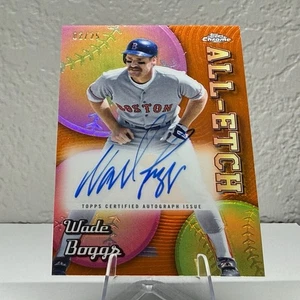 2024 Topps Chrome Baseball Wade Boggs All-Etch #CEA-WB AUTO ORANGE /25 SSP - Picture 1 of 2
