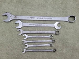 Vintage Williams Superrench 7 Stück Maulschlüssel & Kombination Schraubenschlüssel Set - Bild 1 von 11