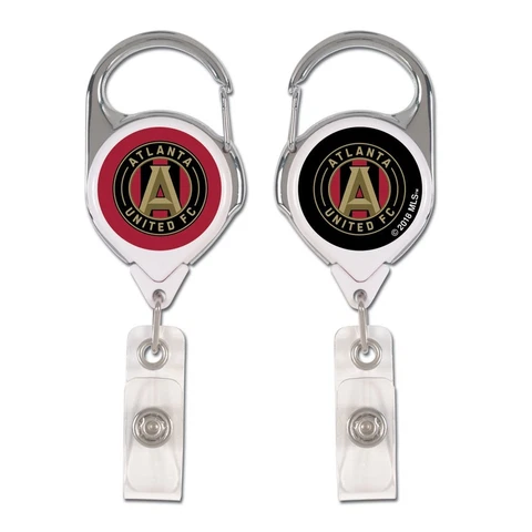 ATLANTA UNITED FC PREMIUM METAL RETRACTABLE ID BADGE HOLDER KEY CHAIN WINCRAFT Cover