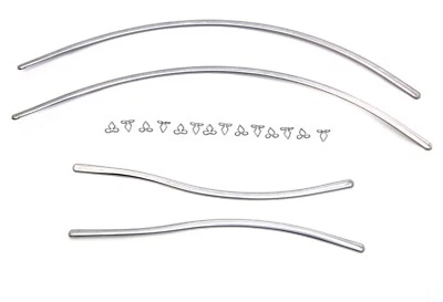 Harley Davidson Guardabarros Trasero Acero Inoxidable Juego de molduras VT 50-0913 Foto 1 de 2