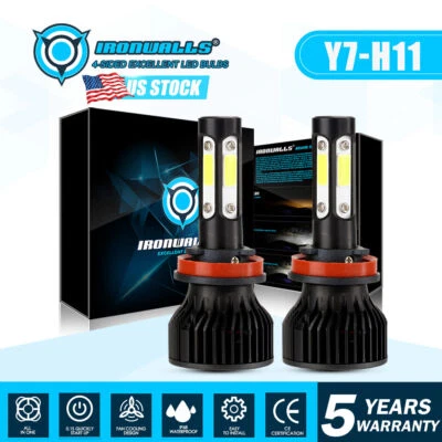 LED Headlight Bulbs For 2004-2017 Volvo VN VNL VNM Truck 200 300 430 630 730 780 - Image 1 of 4