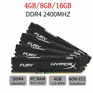 16GB 8GB 4GB DDR4 PC4-19200 2400MHz DIMM CL15 Desktop Memory RAM For HyperX FURY - Picture 1 of 12