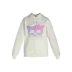 Sanrio My Melody & Kuromi Graphic Hoodie Womens Juniors Large 12-14 White - Picture 1 of 10